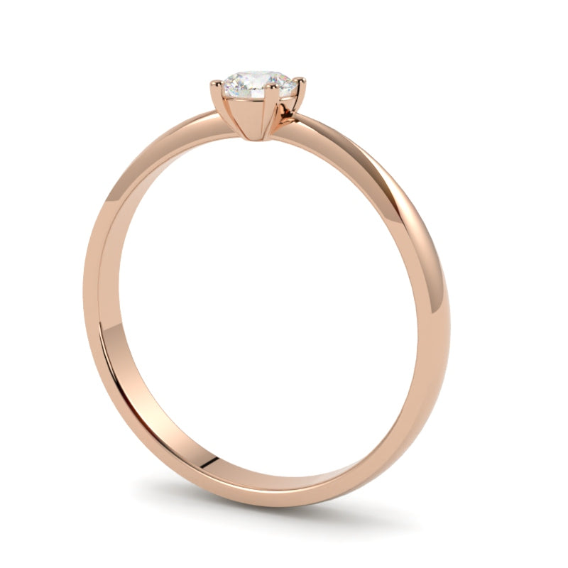 Pierścionek z różowego złota 750 z diamentem – stylowa biżuteria GOLDPORT Szczecin