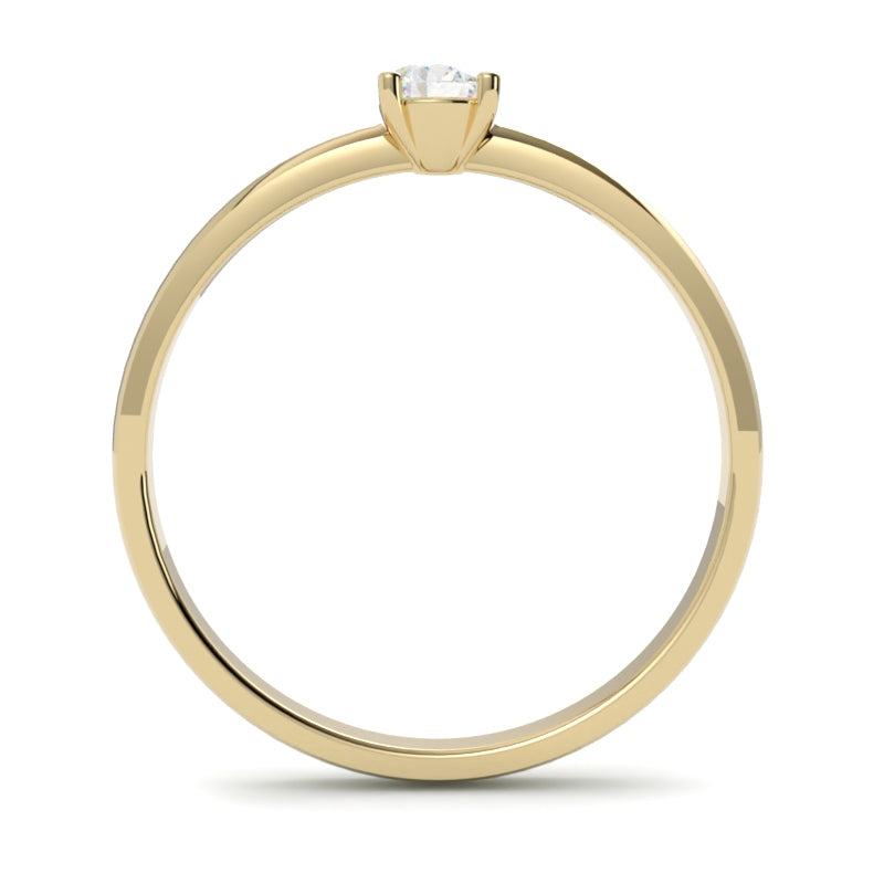 Pierścionek zaręczynowy z żółtego złota 585 z diamentem – ponadczasowa elegancja GOLDPORT