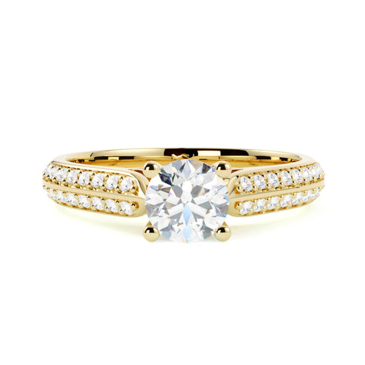 Pierścionek z żółtego złota 585 z diamentem – ponadczasowy charakter marki GOLDPORT