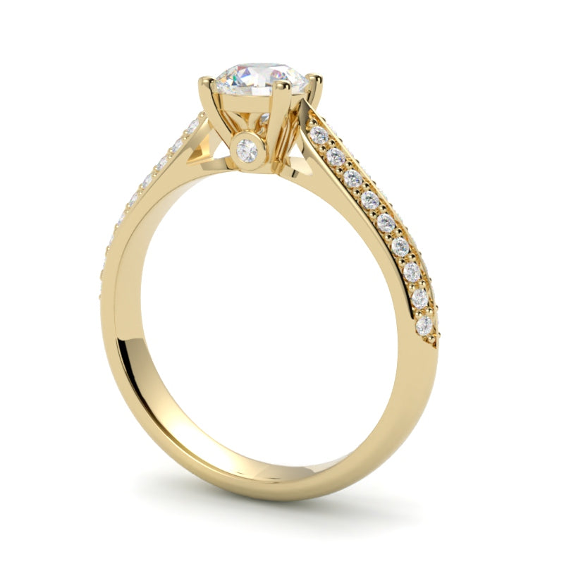 Złoty pierścionek zaręczynowy ze złota 750 z diamentem – elegancja i doskonałość wykonania