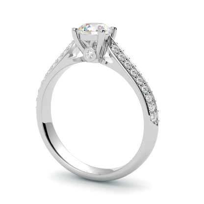 Pierścionek z białego złota 750 z diamentem – naturalny kamień i perfekcyjna oprawa