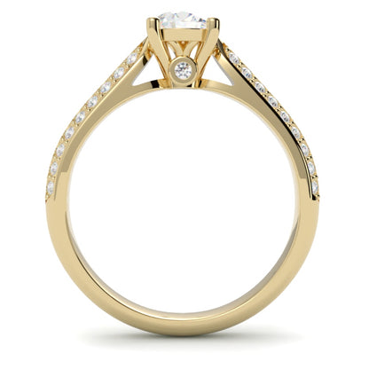 Pierścionek z żółtego złota 585 z diamentem – kunszt jubilerski ze Szczecina