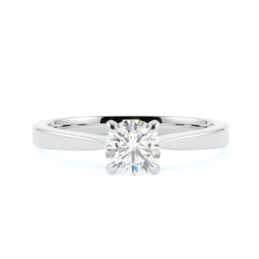 Pierścionek z białego złota 585 z diamentem – czysta forma i wyrafinowany charakter