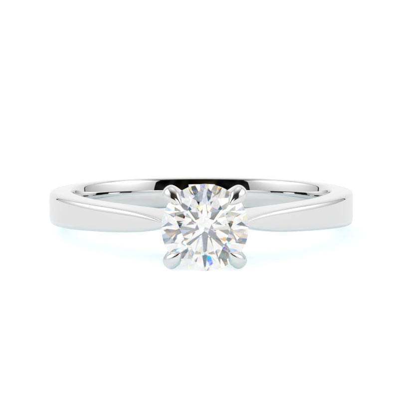 Pierścionek z białego złota 585 z diamentem – czysta forma i wyrafinowany charakter