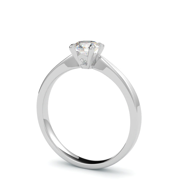 Pierścionek z białego złota 750 z diamentem – nowoczesny styl i precyzyjne wykonanie