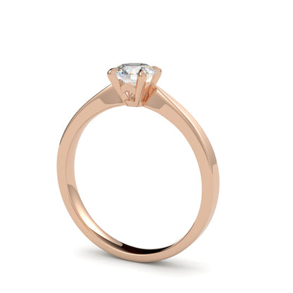 Pierścionek z różowego złota 750 z diamentem – ciepły odcień złota i naturalny blask diamentu
