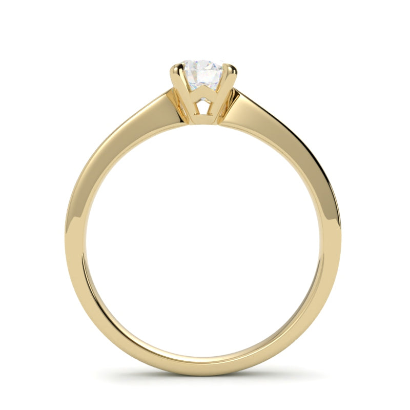 Pierścionek z żółtego złota 585 z diamentem – ponadczasowy styl i jubilerska precyzja