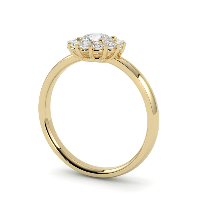 Pierścionek z diamentem z żółtego złota 750 – luksusowy i ponadczasowy w każdym detalu