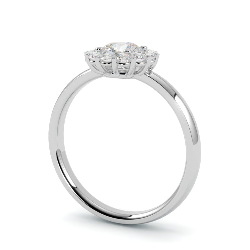 Pierścionek z białego złota 750 z diamentem – doskonałe wykonanie i naturalny blask