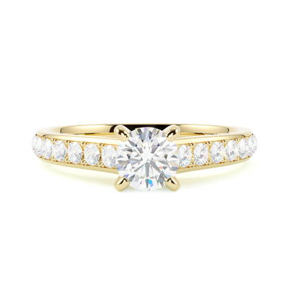 Pierścionek z żółtego złota 585 z diamentem – precyzyjne złotnictwo z pracowni GOLDPORT