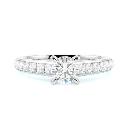 Pierścionek z białego złota 585 z diamentem – minimalistyczny design i doskonała jakość