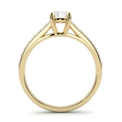 Pierścionek z diamentami z żółtego złota 750 – luksus w każdym detalu