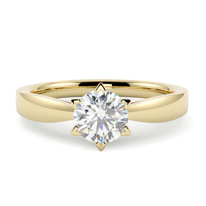 Pierścionek z diamentem Summer z żółtego złota 585 – GOLDPORT Szczecin