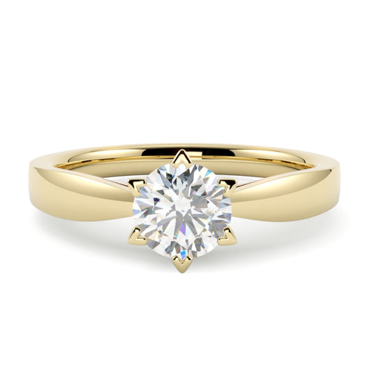 Pierścionek z diamentem Summer z żółtego złota 585 – GOLDPORT Szczecin