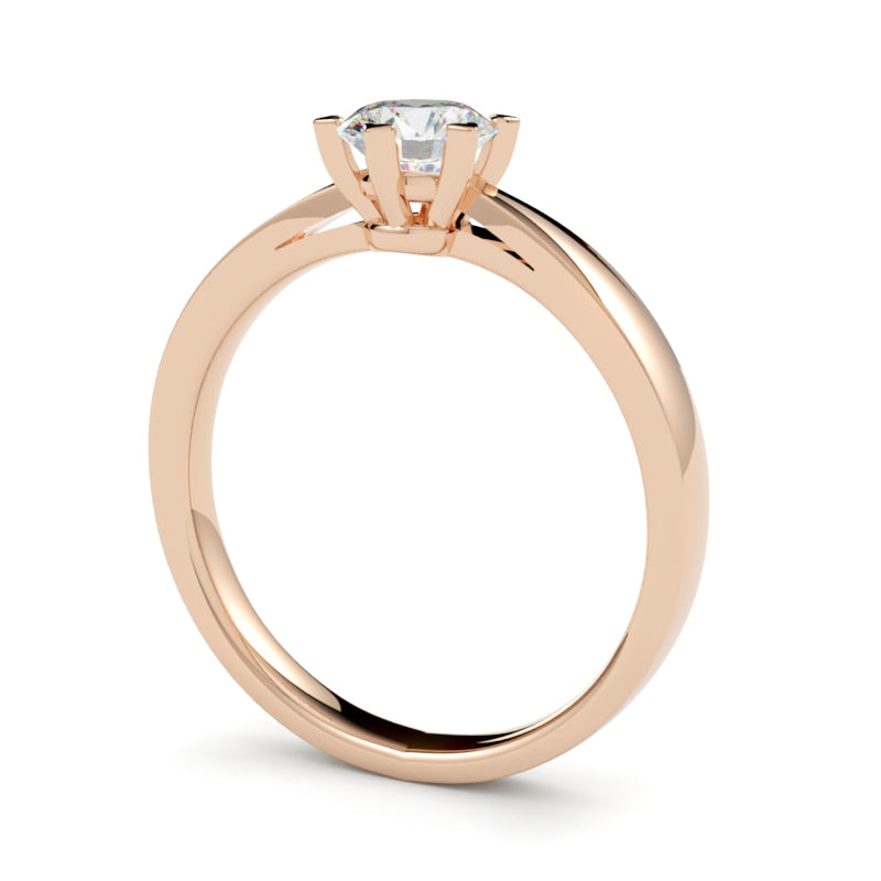 Pierścionek z diamentem Summer z różowego złota 750 – konfigurator pierścionków GOLDPORT