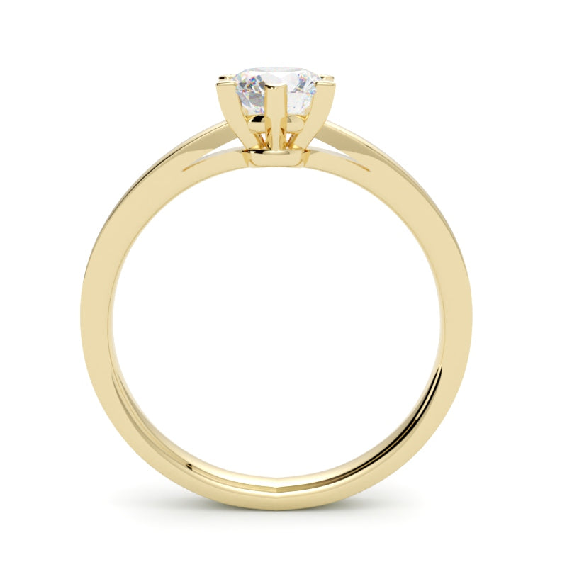 Pierścionek z diamentem Summer z żółtego złota 750 – GOLDPORT Szczecin