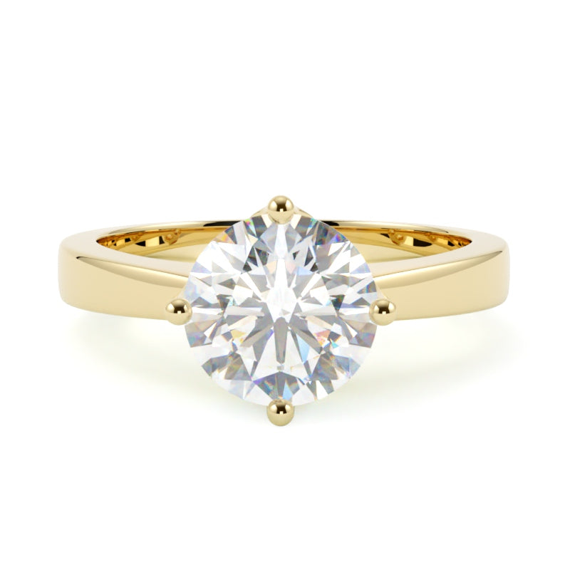 Pierścionek z diamentem Aurelia z żółtego złota 585 – GOLDPORT Szczecin