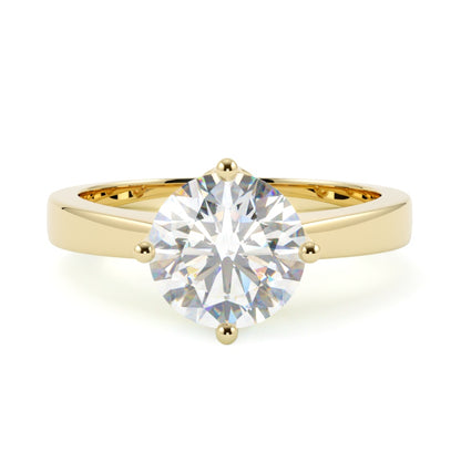 Pierścionek z diamentem Aurelia z żółtego złota 585 – GOLDPORT Szczecin