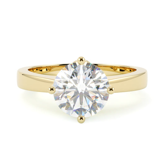 Pierścionek z diamentem Aurelia z żółtego złota 585 – GOLDPORT Szczecin