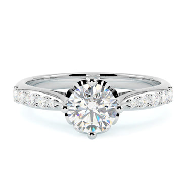 Pierścionek zaręczynowy Mila z diamentem w białym złocie 585 – projektuj w konfiguratorze GOLDPORT