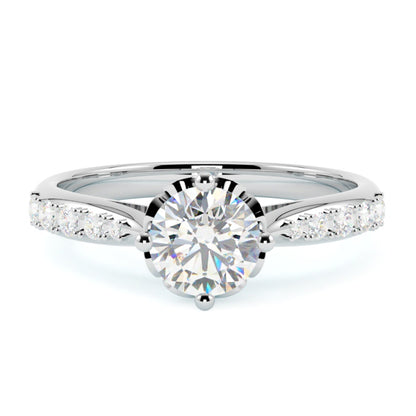 Pierścionek zaręczynowy Mila z diamentem w białym złocie 585 – projektuj w konfiguratorze GOLDPORT