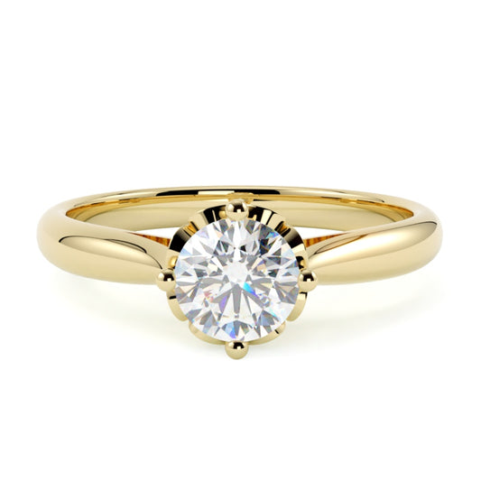 Pierścionek z diamentem Isla z żółtego złota 585 – elegancki projekt GOLDPORT Szczecin