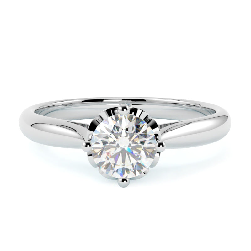 Isla – pierścionek zaręczynowy w białym złocie 585 z naturalnym diamentem