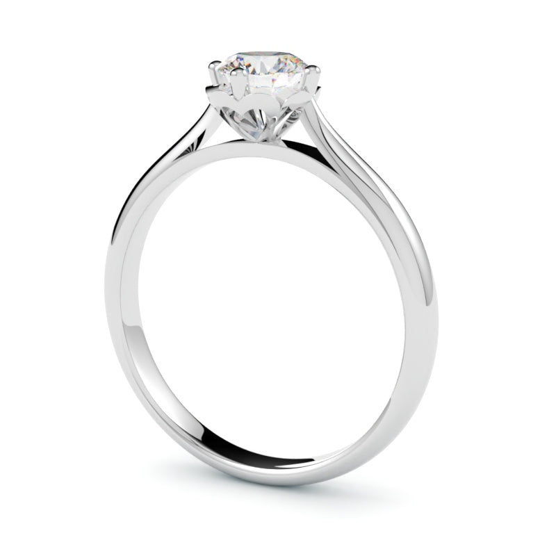 Pierścionek z diamentem Isla z platyny 950 – klasyczna elegancja w nowoczesnej formie