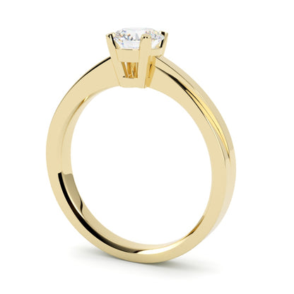 Pierścionek Elodie z diamentem w żółtym złocie 750 – elegancki projekt biżuterii GOLDPORT Szczecin