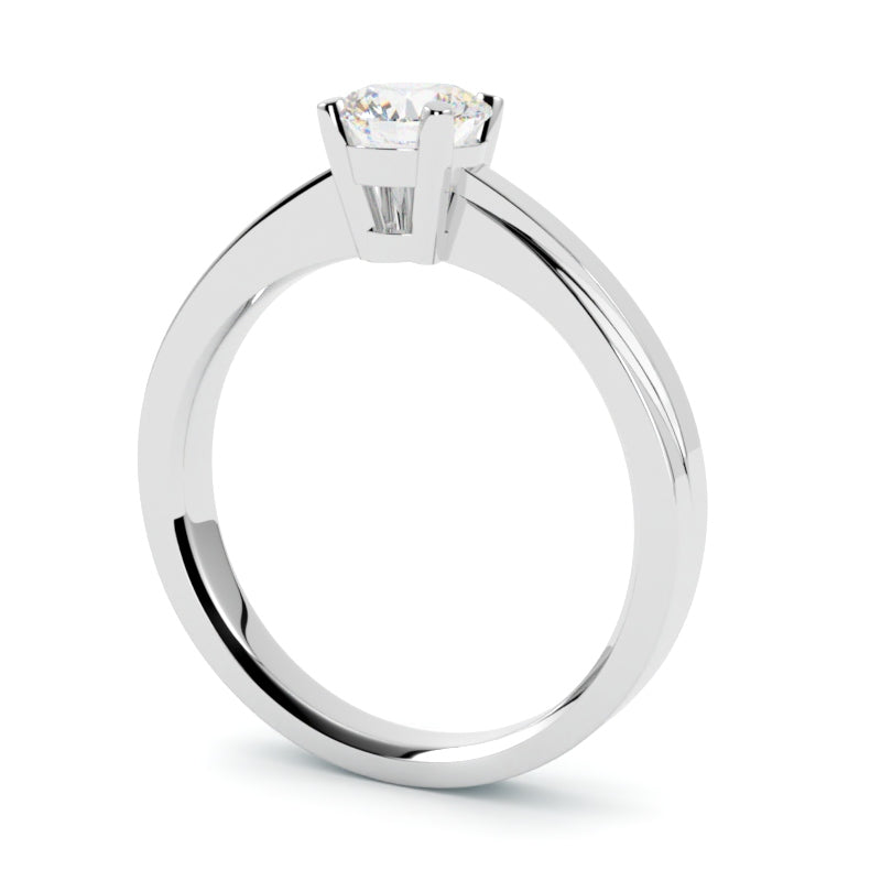 Elodie – pierścionek zaręczynowy w białym złocie 750 z diamentem naturalnym