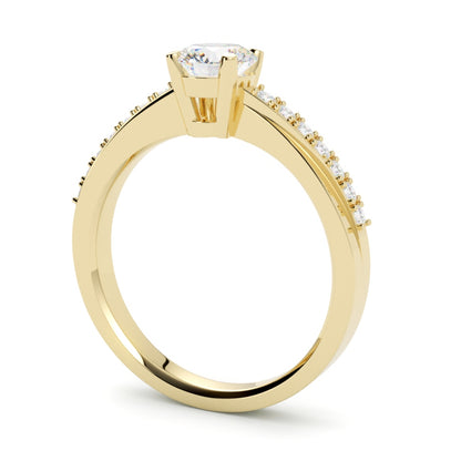 Pierścionek Naomi z diamentem w żółtym złocie 750 – elegancja na lata