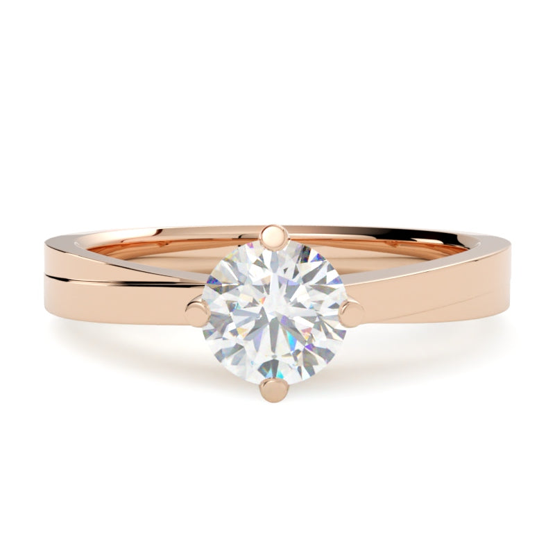 Model Skye z różowego złota 585 – delikatny blask diamentu w szczecińskiej manufakturze biżuterii