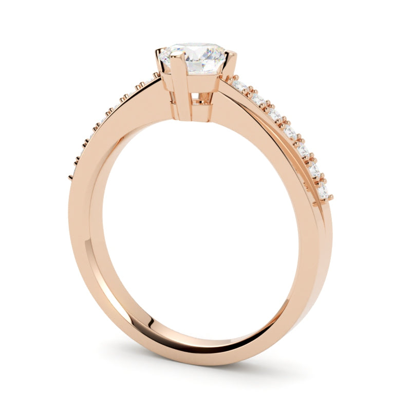 Pierścionek z diamentem Willow z różowego złota 750 – zmysłowa elegancja w konfiguratorze GOLDPORT