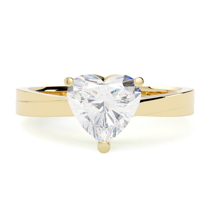 Pierścionek z diamentem Ava z żółtego złota 585 – klasyczna elegancja w manufakturze GOLDPORT Szczecin