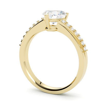 Pierścionek Lily z diamentem w żółtym złocie 750 – luksusowa biżuteria stworzona w Szczecinie