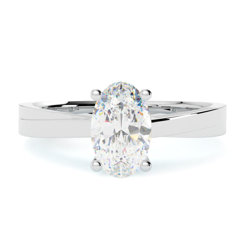 Pierścionek z diamentem Paige w białym złocie 585 – elegancki pierścionek z naturalnym diamentem