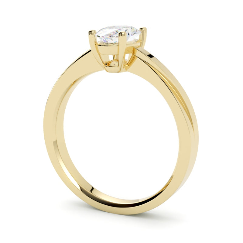 Pierścionek z diamentem Paige z żółtego złota 750 – luksusowy model biżuterii GOLDPORT Szczecin