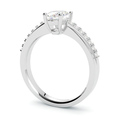 Pierścionek z diamentem Tessa w białym złocie 750 – elegancki pierścionek zaręczynowy GOLDPORT