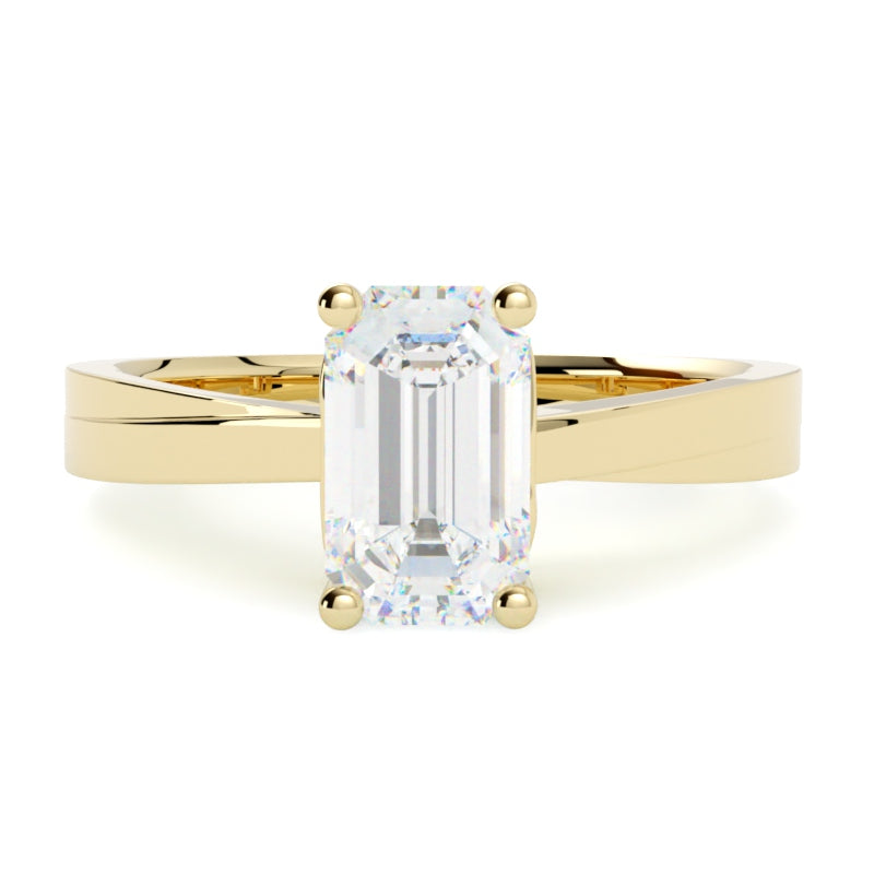 Pierścionek z diamentem z żółtego złota 585 – elegancka biżuteria z diamentami od  GOLDPORT 