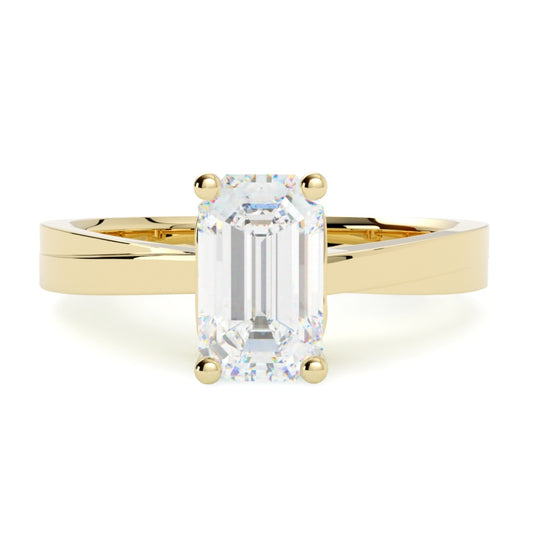 Pierścionek z diamentem z żółtego złota 585 – elegancka biżuteria z diamentami od  GOLDPORT 