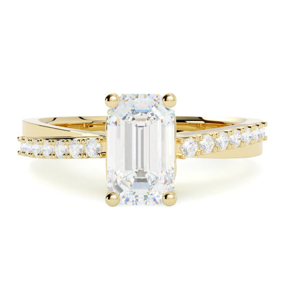 Pierścionek z diamentem z żółtego złota 585 – biżuteria Goldport Szczecin