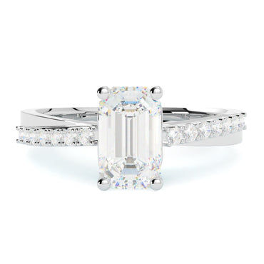 Pierścionek zaręczynowy z białego złota 585 – naturalny diament, precyzyjna oprawa