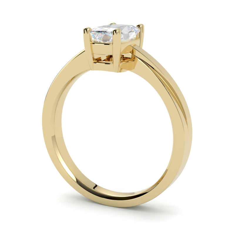 Pierścionek z diamentem z żółtego złota 750 – luksusowa oprawa i najwyższa jakość