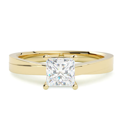 Pierścionek z żółtego złota 585 z diamentem Princess od GOLDPORT