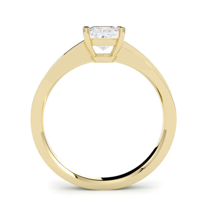 Klasyczny pierścionek z żółtego złota 585 z diamentem Princess od GOLDPORT