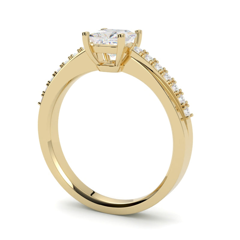 Złoty pierścionek 750 z diamentem – elegancja i precyzja marki GOLDPORT