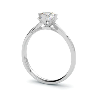 Białe złoto 750 z diamentem – precyzyjnie osadzony brylant