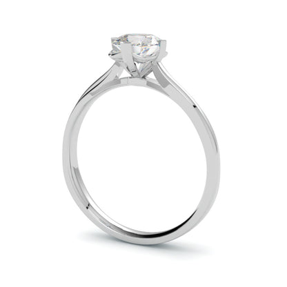 Pierścionek z diamentem Calla – szlif cushion – platyna 950 – GOLDPORT