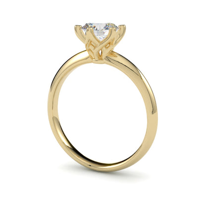 Pierścionek z diamentem Livia – szlif brylantowy – złoto żółte 750 – GOLDPORT