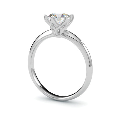 Pierścionek z diamentem Livia – szlif brylantowy – złoto białe 750 – GOLDPORT